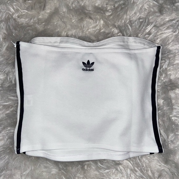 Adidas tube top, women’s size S, white with black accents - Picture 5 of 6
